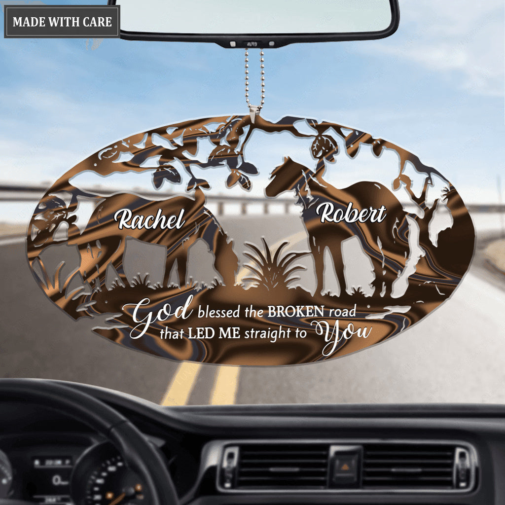 Horse Farm God Blessed Couple Personalized Ornament