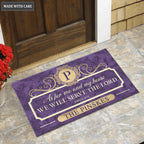 Personalized Gorgeous Purple Serve The Lord Doormat