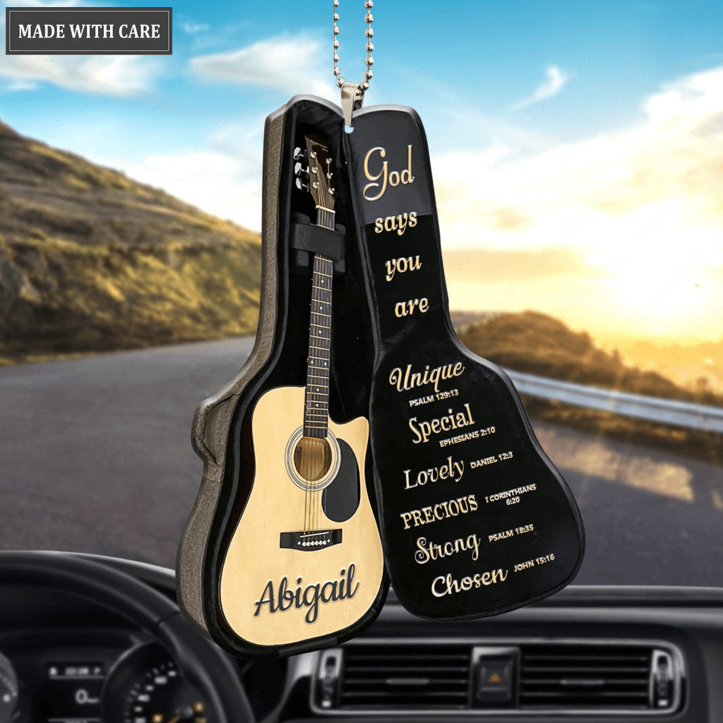 Personalized Guitar Bag God Says You Are Ornament