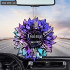 Purple Blue Sunflower God Says You Are Ornament