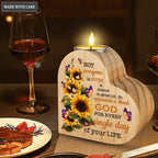 Sunflower Butterfly Thank God Every Day Candle Holder