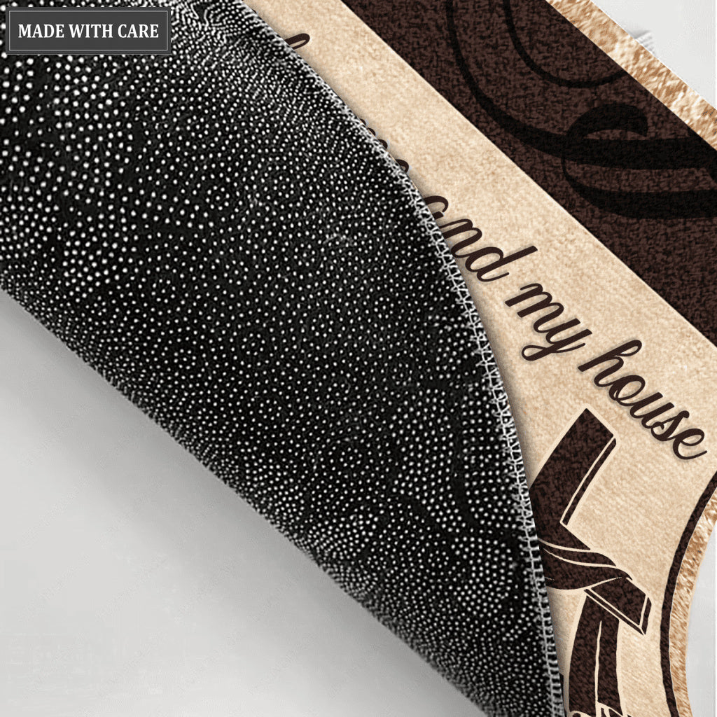 Cross Serve The Lord Personalized Doormat