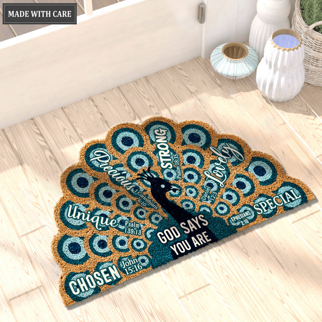 Perfect Peacock Shaped God Says You Are Doormat