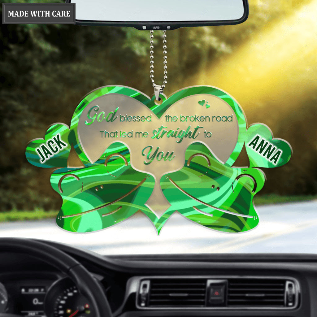 Frog Couple God Blessed Personalized Ornament