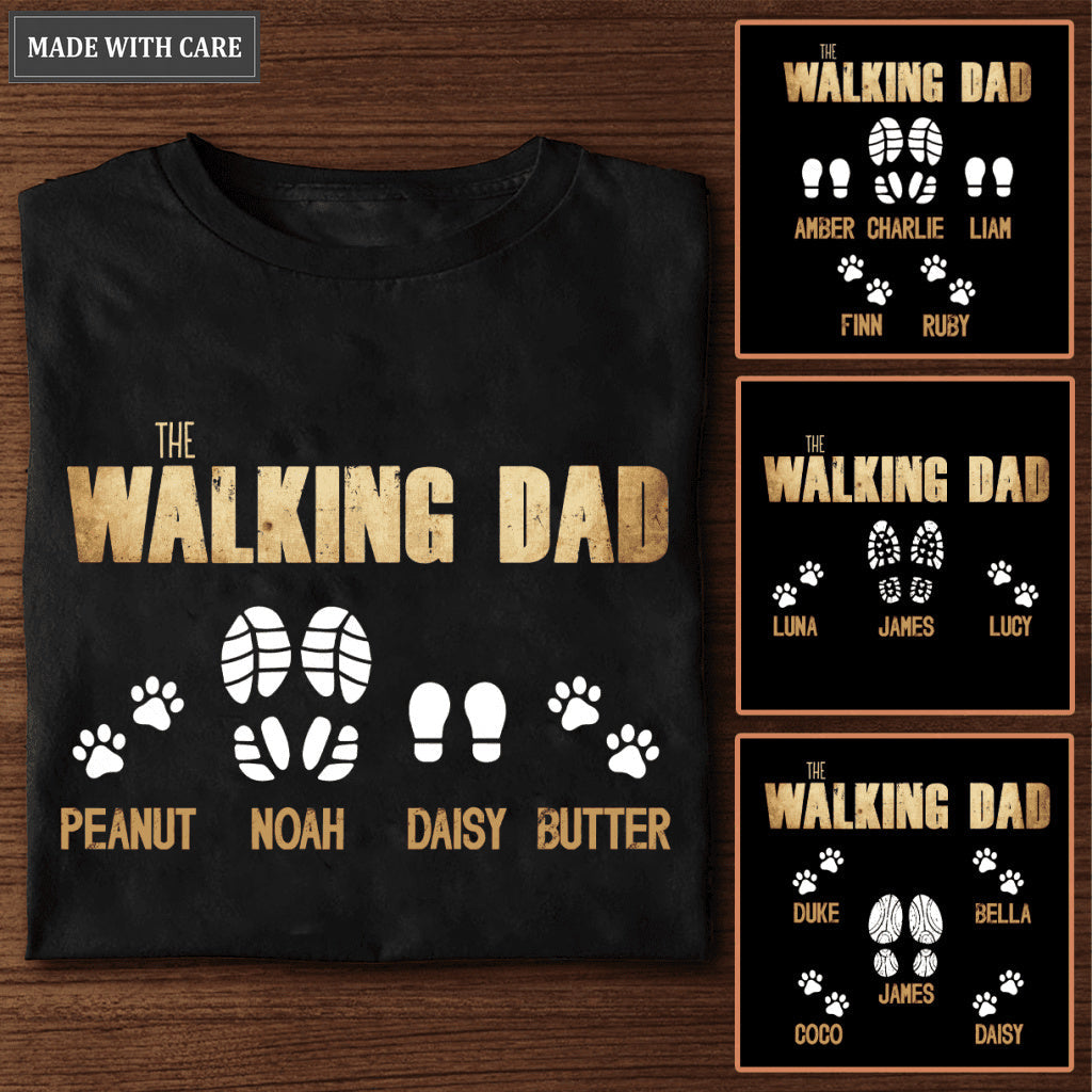 The Walking Dad Footprint Custom Tshirt