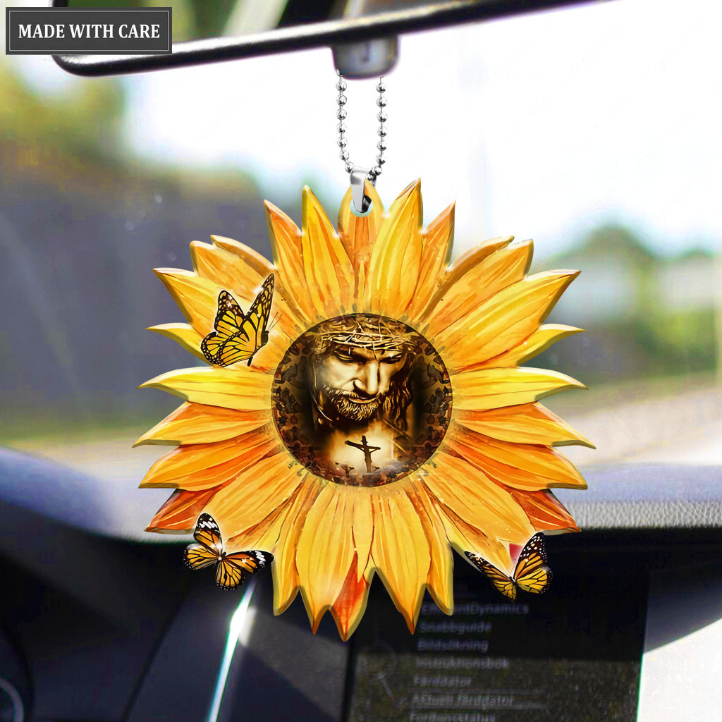 Jesus Sunflower Ornament