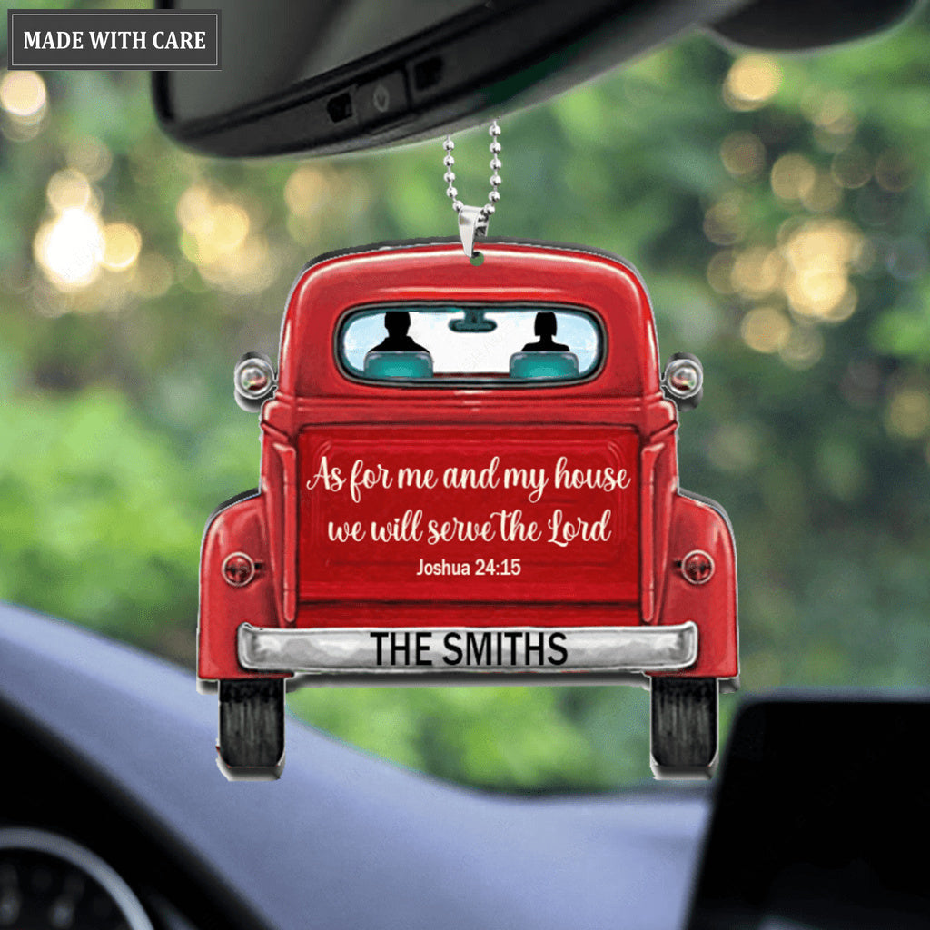 Personalized Serve The Lord Truck Ornament