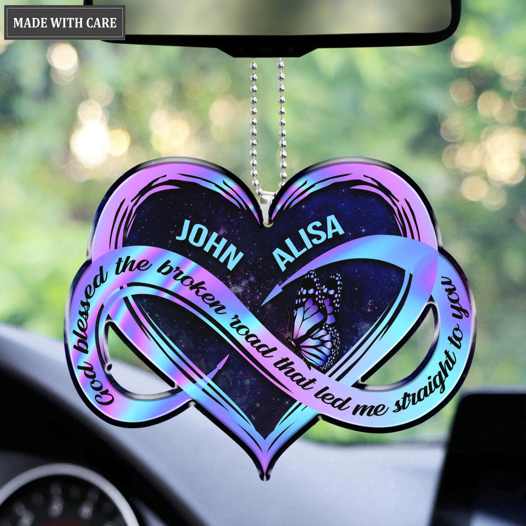 Personalized Hologram Infinity Heart Ornament