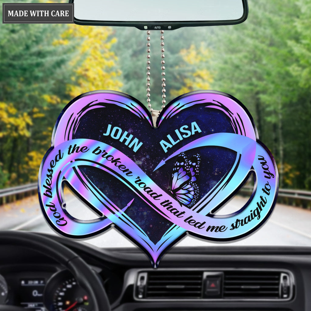 Personalized Hologram Infinity Heart Ornament