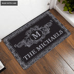 Luvingrace L220 Elegant Vintage Monogram Collection Family Name Personalized Doormat