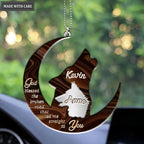 Printfamily M50 Wolf Couple God Blessed Personalized Ornament