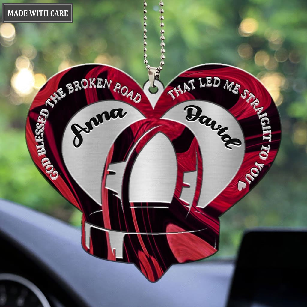 Luvingrace M51 Wedding Anniversary God Blessed Personalized Couple Ornament