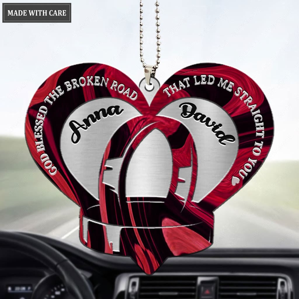 Luvingrace M51 Wedding Anniversary God Blessed Personalized Couple Ornament