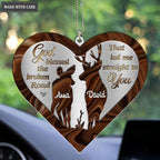 Printfamily M55 Deer Couple God Blessed Personalized Ornament
