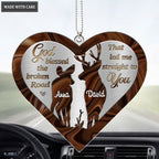 Printfamily M55 Deer Couple God Blessed Personalized Ornament