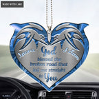 Printfamily M57 Dolphin Couple God Blessed Personalized Ornament
