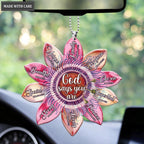 Pink Passion Flower God Says Ornament