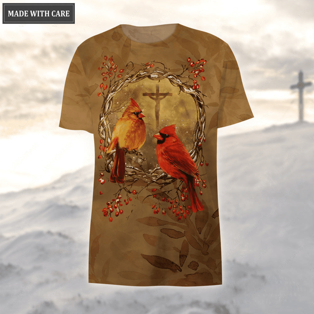 Christmas Cardinal Cross I Will  Always Be With You Hoodie