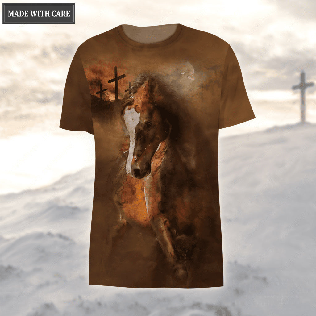 Cross Horse Walk By Faith Not By Sight Hoodie