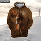 Cross Horse Walk By Faith Not By Sight Hoodie