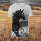 Flower Cross Black Horse Faith Over Fear Hoodie