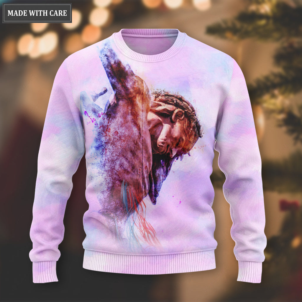 Jesus On Cross Way Maker My God Wool Sweatshirt