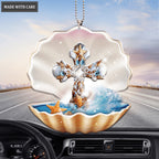 Cross In Seashell Ornament