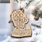 For God So Loved The World Wooden Ornament