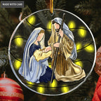 Oh Holy Night Christmas Transparent Ornament