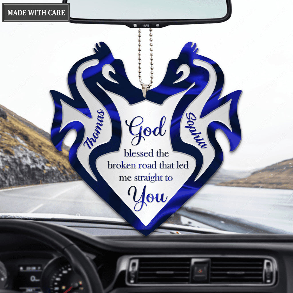 God Blessed Seahorse Couples Personalized Ornament