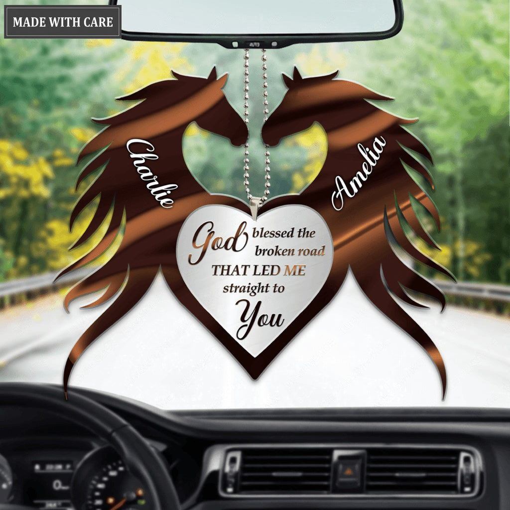 Silhouette Head Horse God Blessed Personalized Ornament