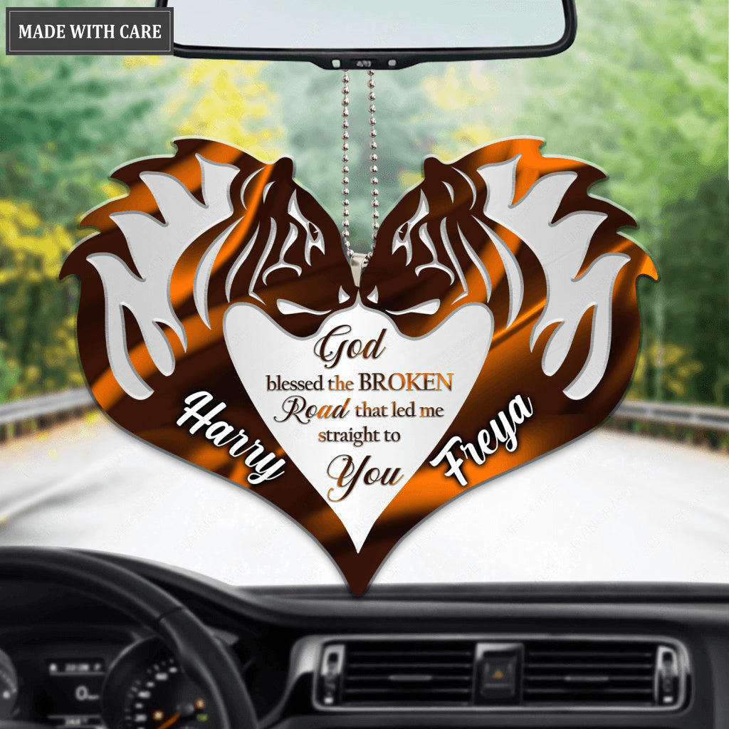 Tiger Couple God Blessed Personalized Ornament