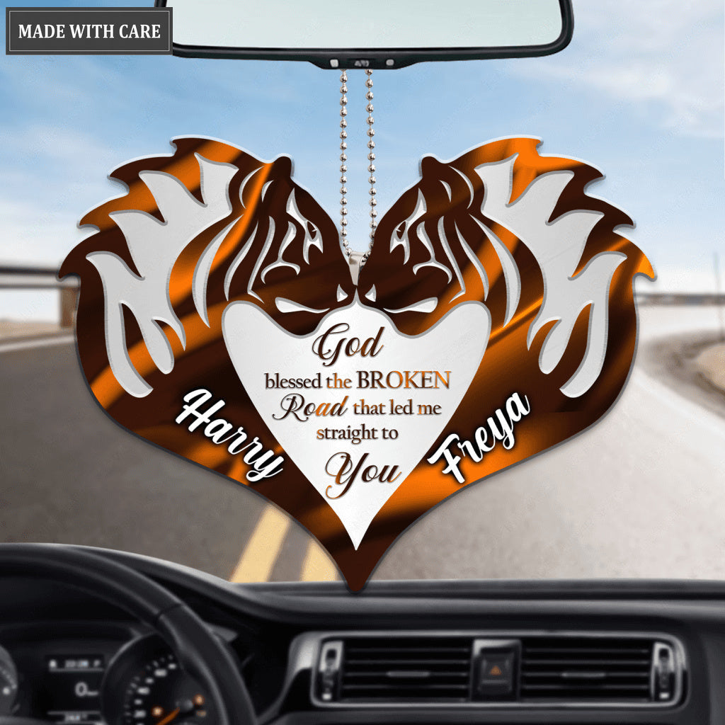 Tiger Couple God Blessed Personalized Ornament