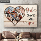 God Gave Me You Puzzle Heart Wall Art