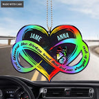 Personalized Colorful Hologram Infinity Heart Ornament