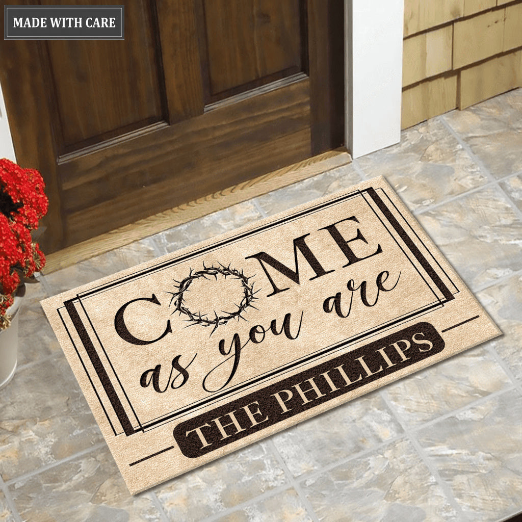 Crown Of Thorns Personalized Doormat