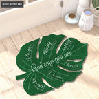 God Says You Are Urban Outfitters Monstera Leaf Shaped Luxurious Doormat