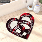 Heart Shape Couple Rings God Blessed Personalized Doormat