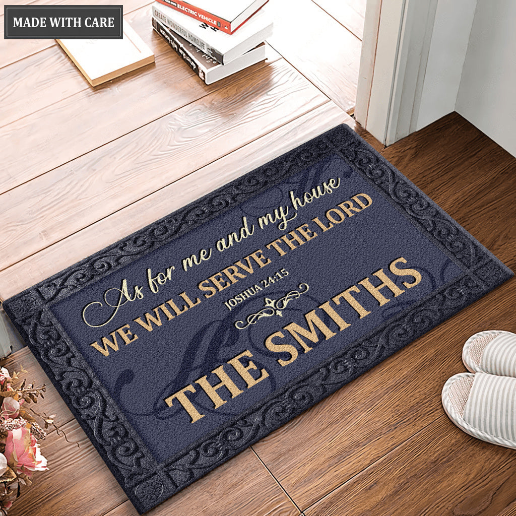 Personalized Navy Family Doormat