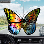 Bible Verse Christian Butterfly Rainbow Ornament