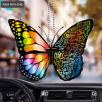 Bible Verse Christian Butterfly Rainbow Ornament