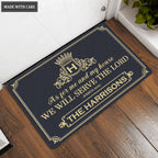 Gold Victorian Monogram Personalized Doormat