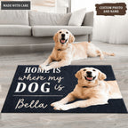 Home Is Where My Dog Is - Personalized Custom Doormat