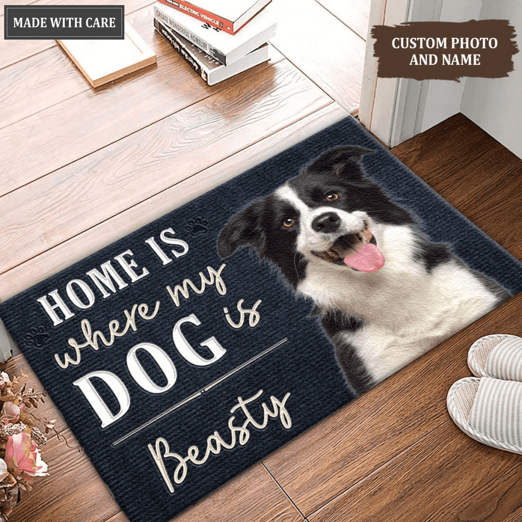 Home Is Where My Dog Is - Personalized Custom Doormat