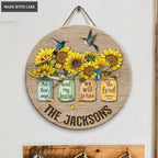 Personalized Sunflower Pots As For Me And My House Wood Circle Sign