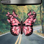 Purple Butterfly Cross Ornament