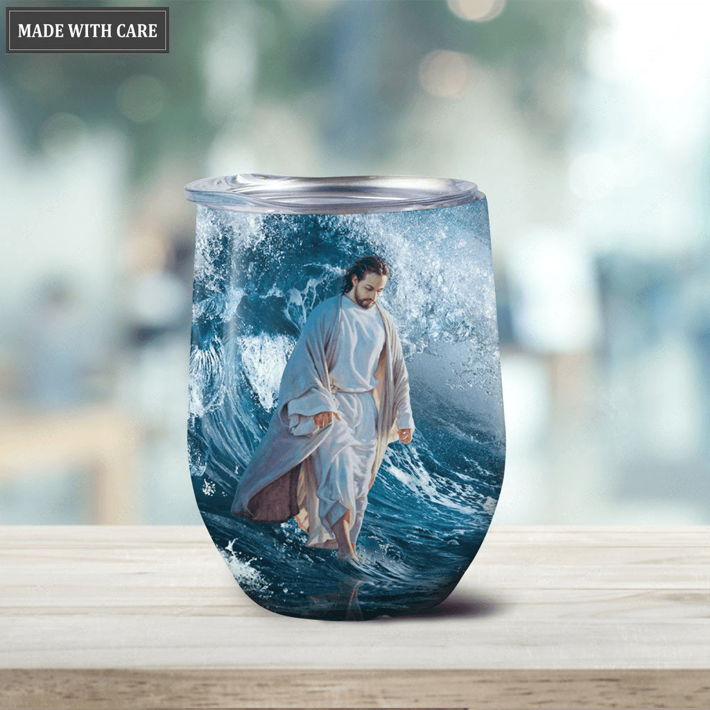 Jesus Walking On The Water Walk By Faith Egg Tumbler