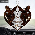 Printfamily M63 Rabbit Couple God Blessed Personalized Ornament