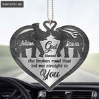 Printfamily M64 Elephant Couple God Blessed Personalized Ornament