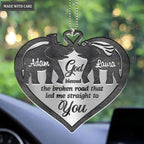 Printfamily M64 Elephant Couple God Blessed Personalized Ornament